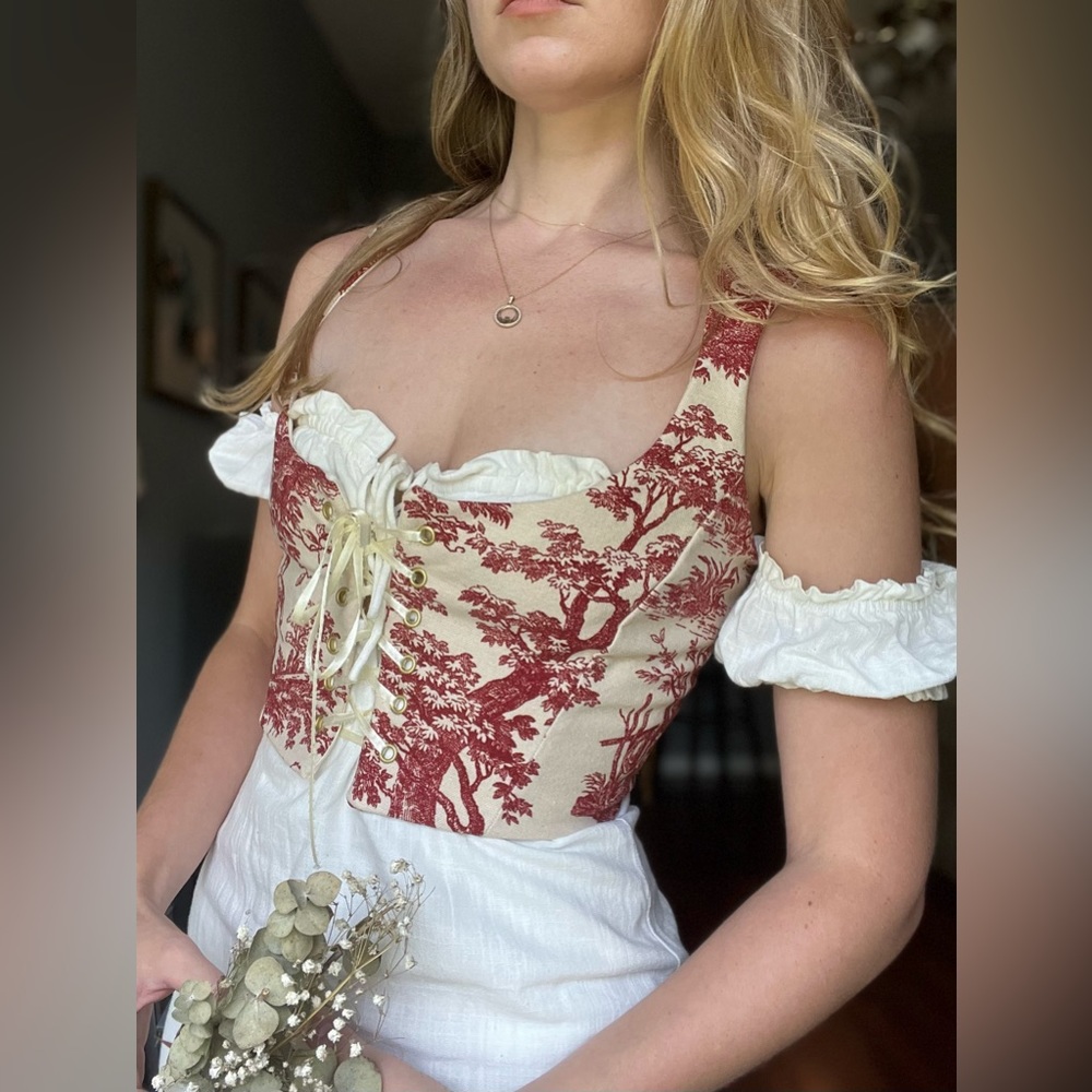 Red Toile Corset